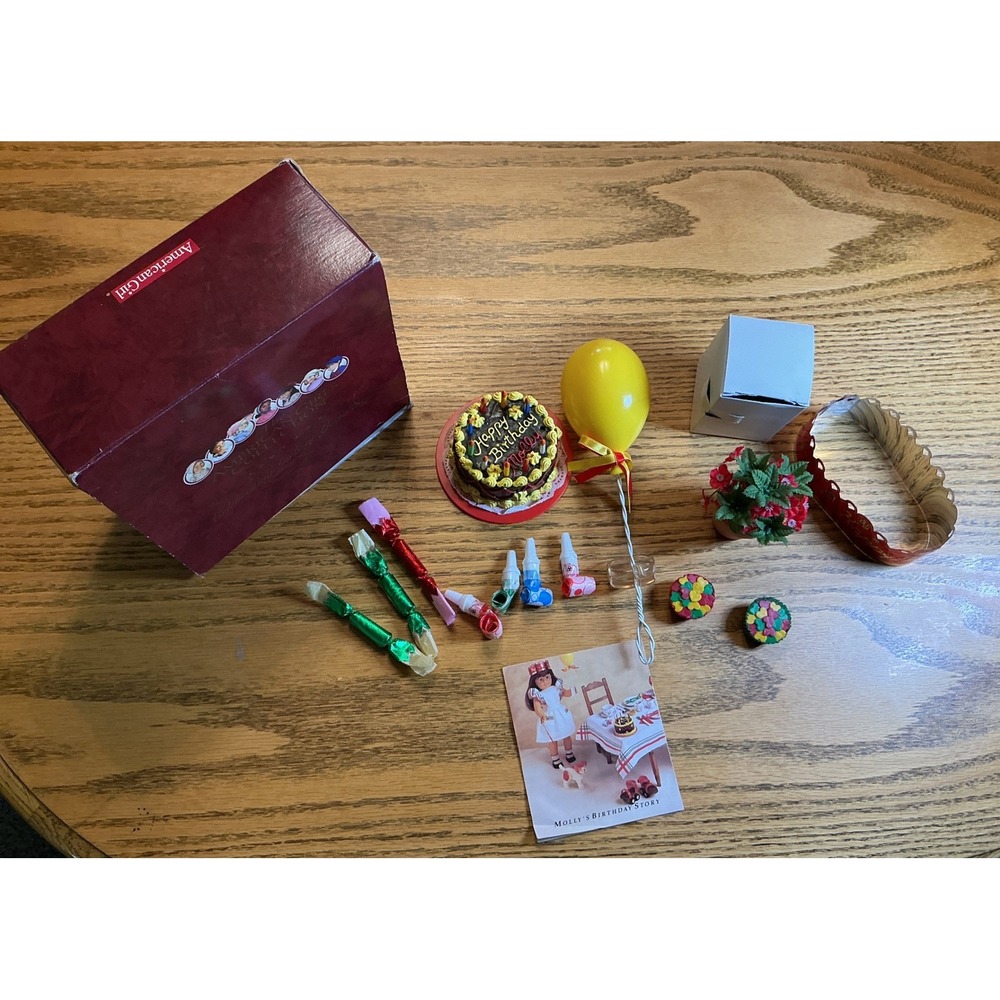 American Girl Molly Party Treats Birthday Cake Accessories Box Pleasant Company